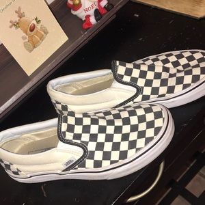 Checkerboard Slip on Vans